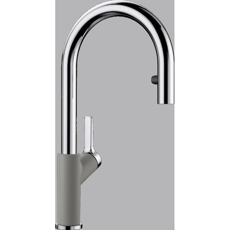 Blanco Urbena Pull Down Dual Spray Kitchen Faucet 1.5 GPM - Chrome/Metallic Gray 526396